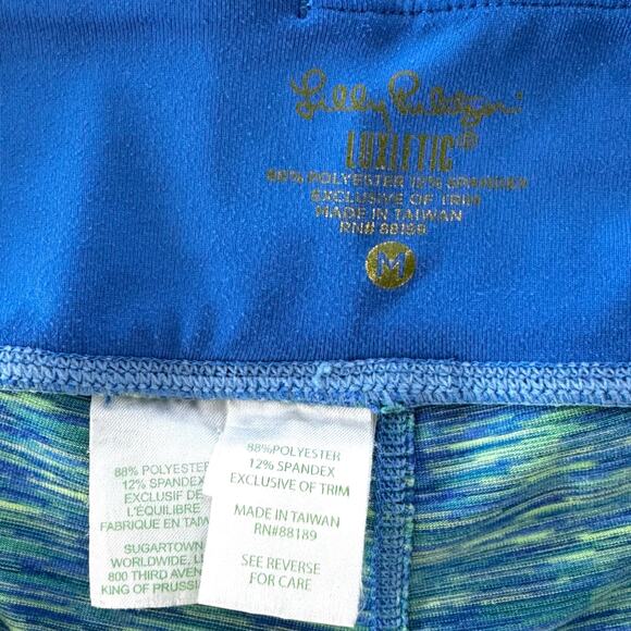 Lilly Pulitzer Luxletic Weekender Leggings in Brilliant Blue Space Dye M - Picture 9 of 10
